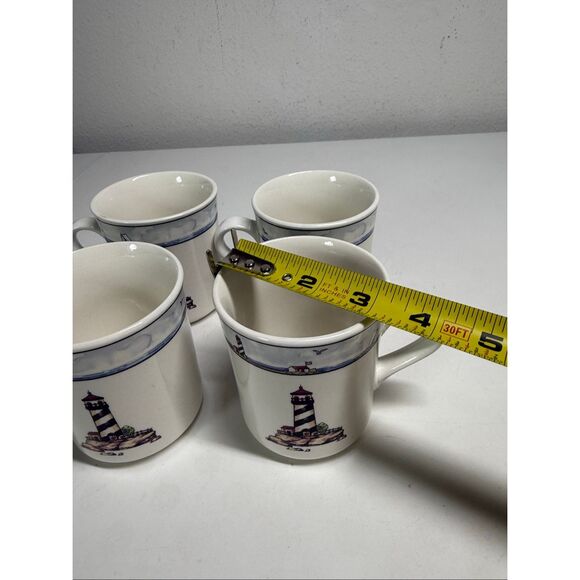Set of 4 Totally Today Coastal Lighthouse Mugs 8oz. - Picture 5 of 5